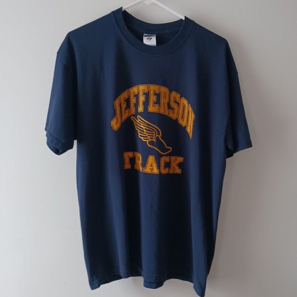T Shirt Jefferson Township NJ High School Track Jerzees Adult Size L Large - Picture 2 of 5